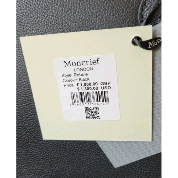 Moncrief Robbie Black Italian Leather Large Bag - Picture 3 of 8